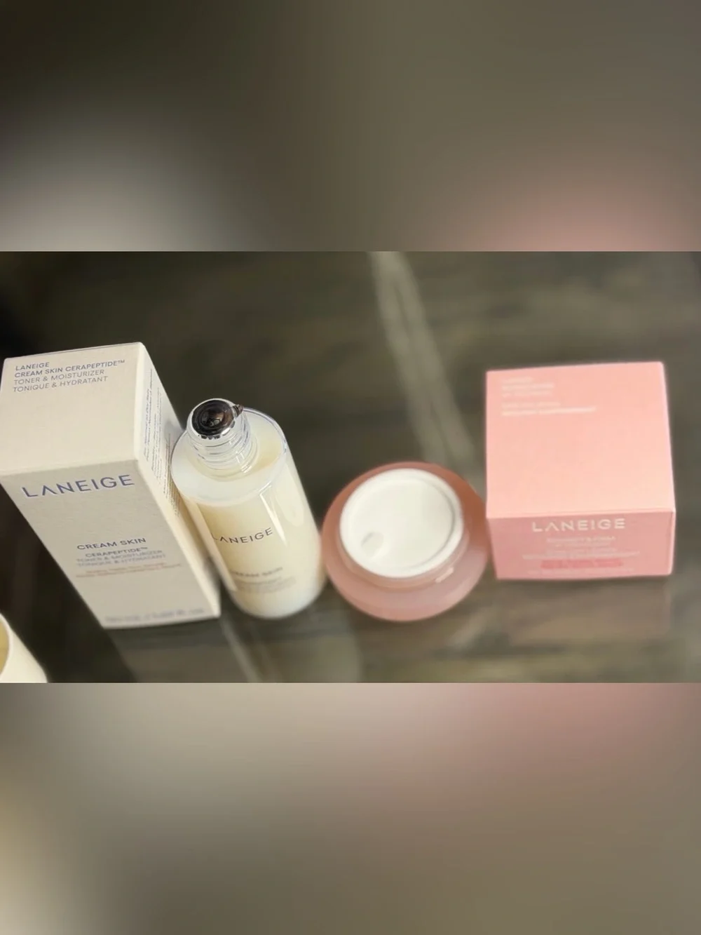 LANEIGE SET- Cream Skin 50ml & Bouncy & Firm Lip Treatment 12g NWB